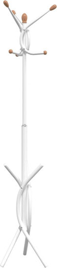 vidaXL Καλόγερος Μεταλλικός Λευκός 40x40x176cm