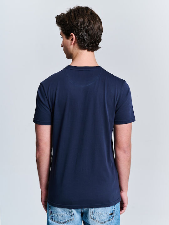 Staff Ανδρικό T-shirt Κοντομάνικο Μπλε Navy