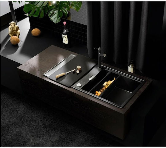 Schock Rectangular Plastic Chopping Board Black 36.8x18.5cm