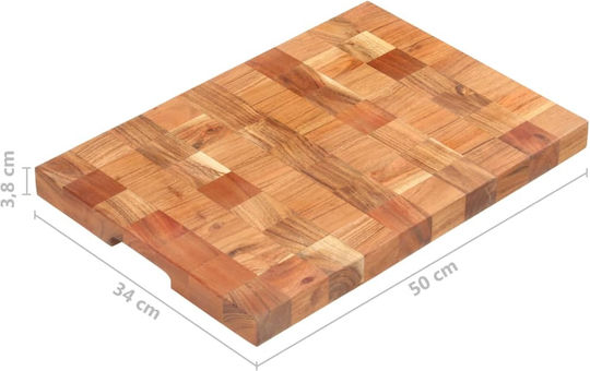 vidaXL Επιφάνεια Κοπής Ξύλινη Καφέ 50x34cm