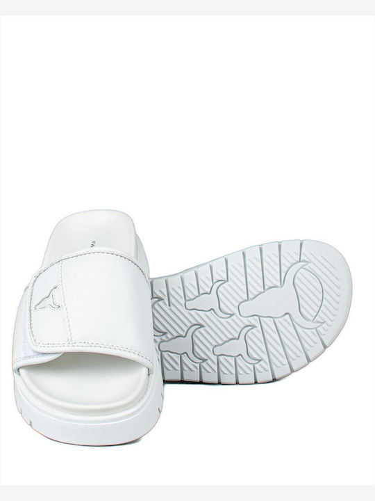 Windsor Smith Leather Women's Flat Sandals in White Color