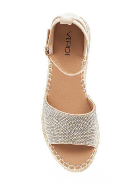 Flache Sandalen für Damen in Beige Farbe