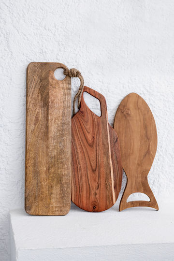 Kaemingk Rectangular Wooden Chopping Board Brown 18x58cm