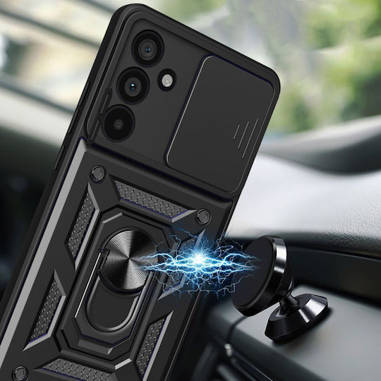 Tech-Protect Camshield Pro Umschlag Rückseite Silikon / Kunststoff Schwarz (Samsung Galaxy M55 5G)