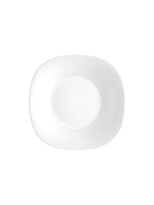 Bormioli Rocco Parma Plate Soup Square Glass White 23x23cm