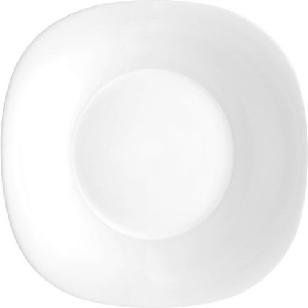 Bormioli Rocco Parma Plate Soup Square Glass White 23x23cm