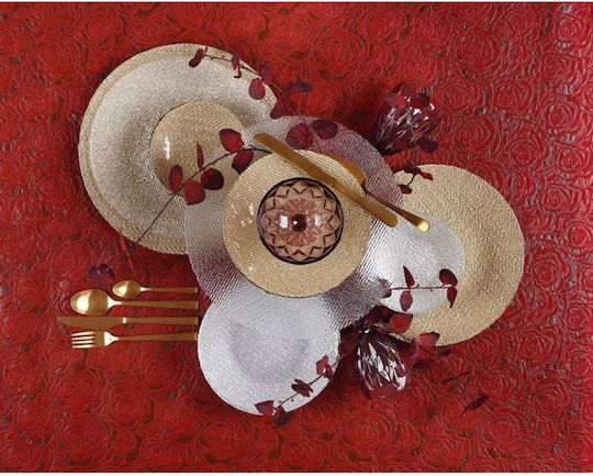 Cryspo Trio Cotton Plate Desert Glass Clear with Diameter 21cm 7pcs