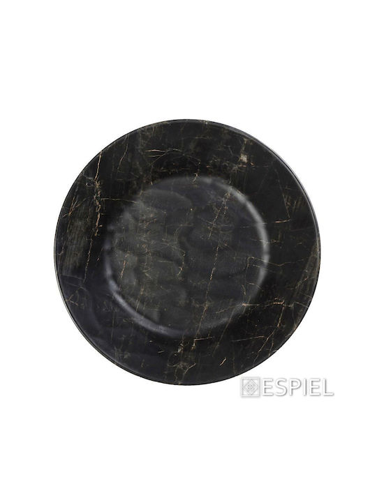 Espiel Black Wood Teller Suppe Hölzernes Schwarz mit Durchmesser 21cm