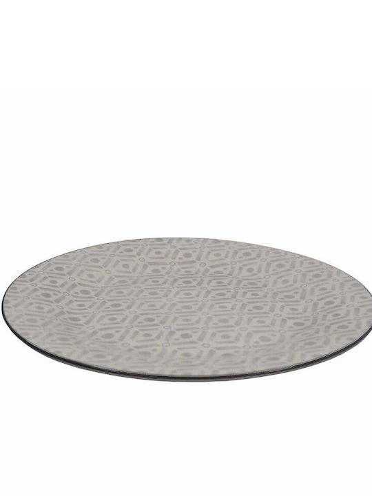 Sidirela Terra Plate Shallow made of Porcelain Black with Diameter 27cm