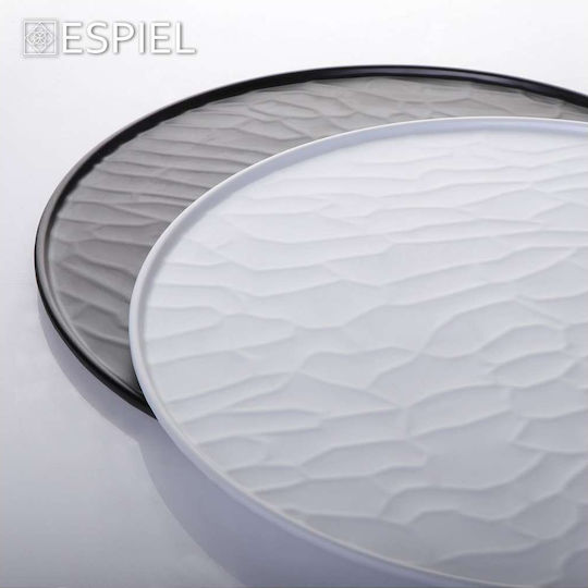 Espiel Wavy Farfurie joasă din Melamină Negru mat cu Diametru 25cm