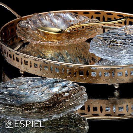 Espiel Ramos Plate Desert Glass Transparent with Diameter 14cm