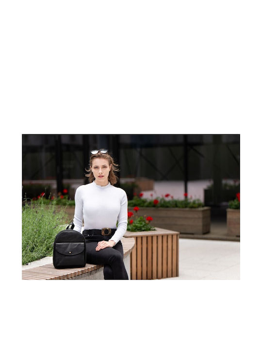 Set Leather Women's Bag Backpack Black