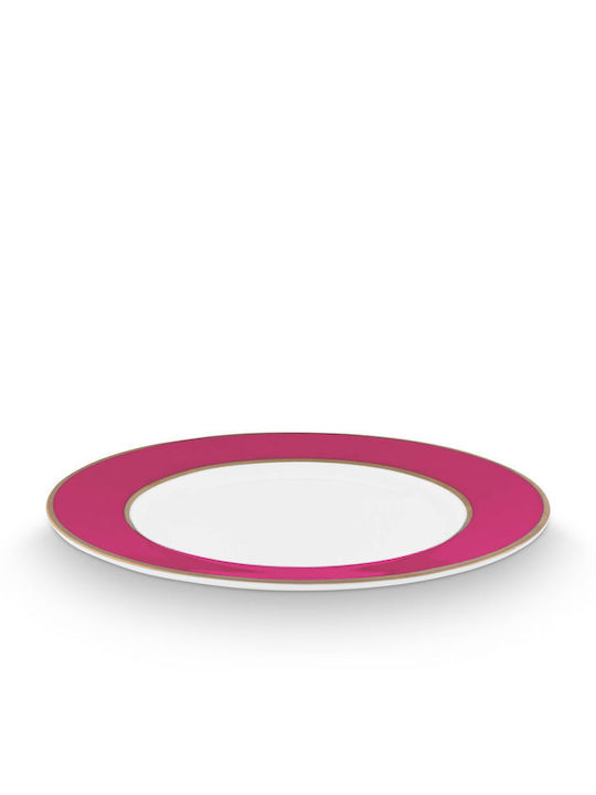 PiP Studio Chique Πιάτο Γλυκού από Πορσελάνη Gold-Pink με Διάμετρο 17cm
