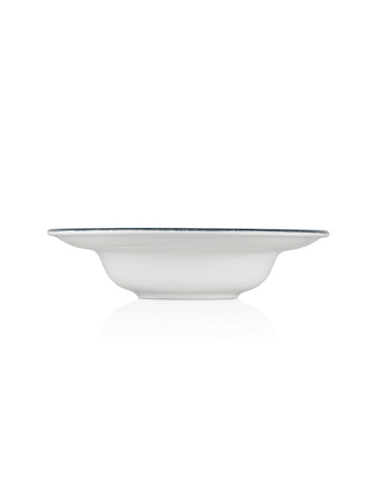By Bone Occhio Plate Soup made of Porcelain Blue with Diameter 27cm 6pcs