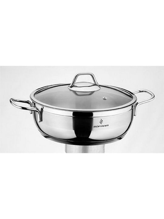 Sofram Soft Shallow Stainless Steel Pot 6.5lt / 30cm