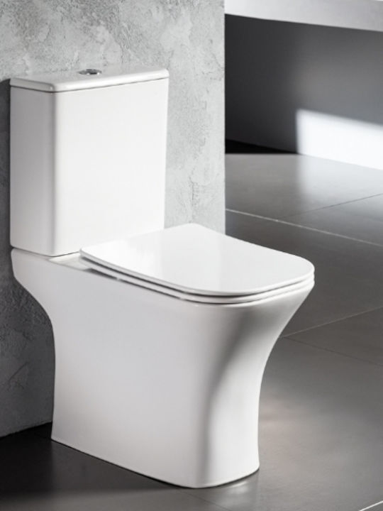 Bianco Ceramica Delia Καπάκι Λεκάνης Slim Soft Close από Βακελίτη 42.5x34cm Λευκό