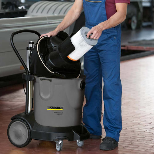Karcher NT 70/2 Прахосмукачка За Течности / Твърди 2400W с Пластмаса Контейнер 70лт