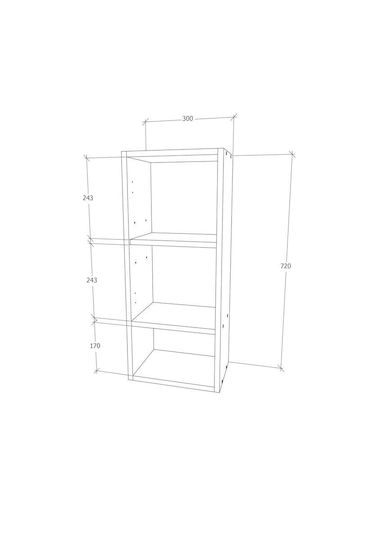 Zed Cabinet de baie L30xA22xÎ72cm Gri