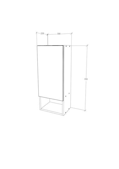 Zed Cabinet de baie L30xA22xÎ72cm Alb