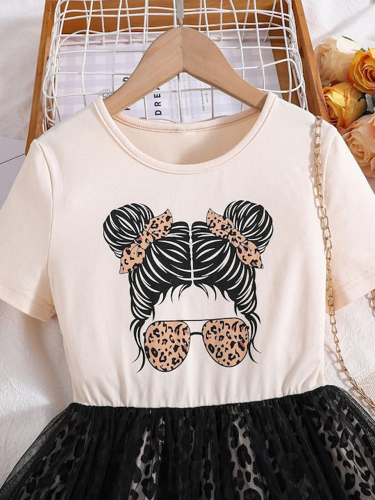 Kids Dress Short Sleeve Black