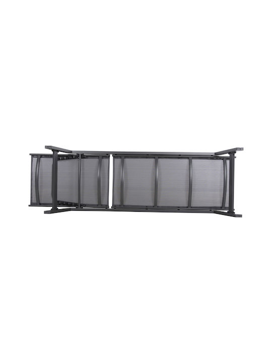 Deckchair Aluminum Rabia with Cushion Gray 191.5x55.5x89.5cm.