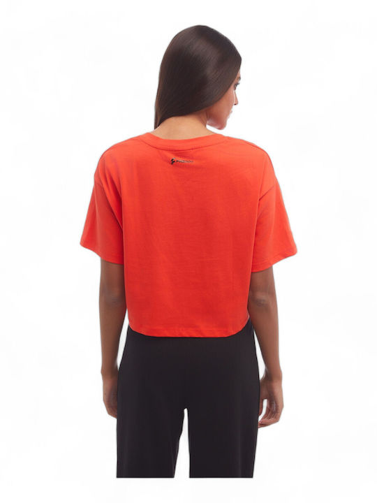 Freddy Damen Crop T-shirt Rot