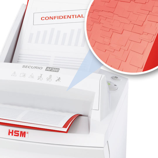 HSM Distrugător de Documente Securio Af300 Tăiere transversală 6 Foi cu Coș 35lt