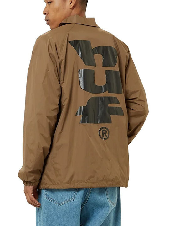 HUF Coaches Herren Jacke Lässig Camel