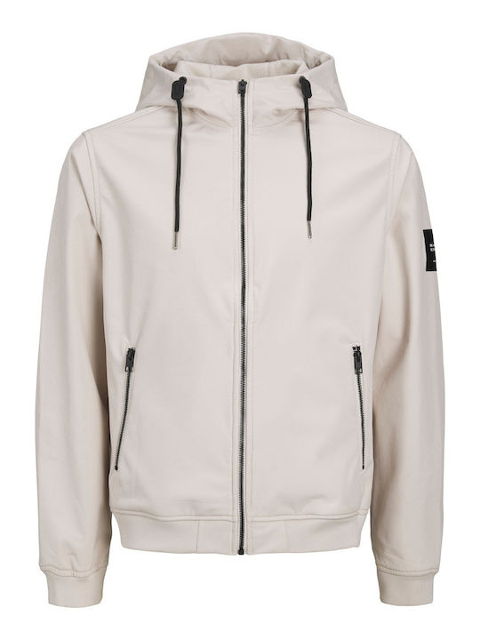 Winter Jacket Softshell Waterproof and Windproof Ecru