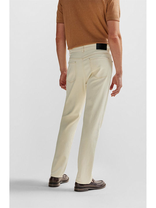 Hugo Boss Men's Jeans Pants in Straight Line Beige