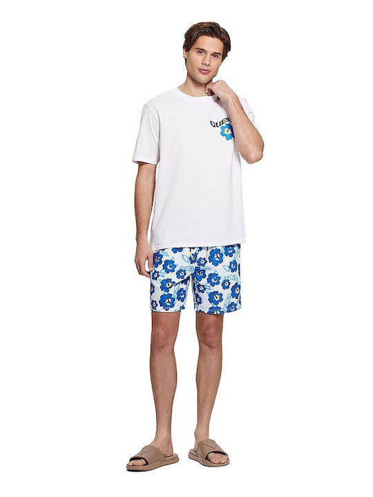 Guess Herren Badebekleidung Shorts White Blumen