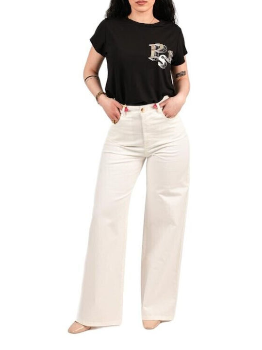 Passager Women's High-waisted Cotton Trousers White