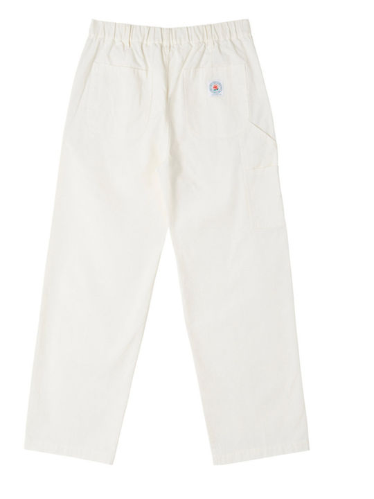 Rose Carpenter Damen Stoff Hose Weiß