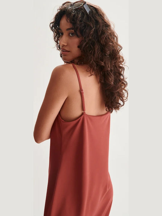 Sommer Midi Damenkleid Beiges