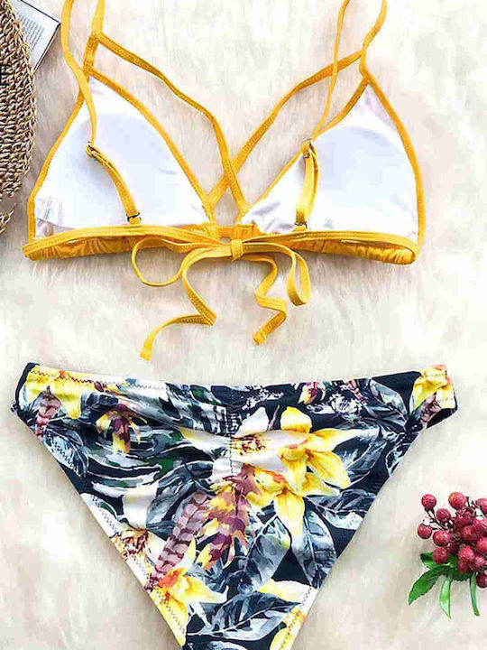Set Bikini Floral Frumos și Tineresc pentru Femei Angelsin Multicolor Set Bikini Floral Frumos și Tineresc pentru Femei Angelsin Multicolor