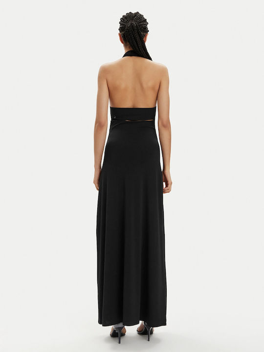 Guess Maxi Rochie cu Slit Black