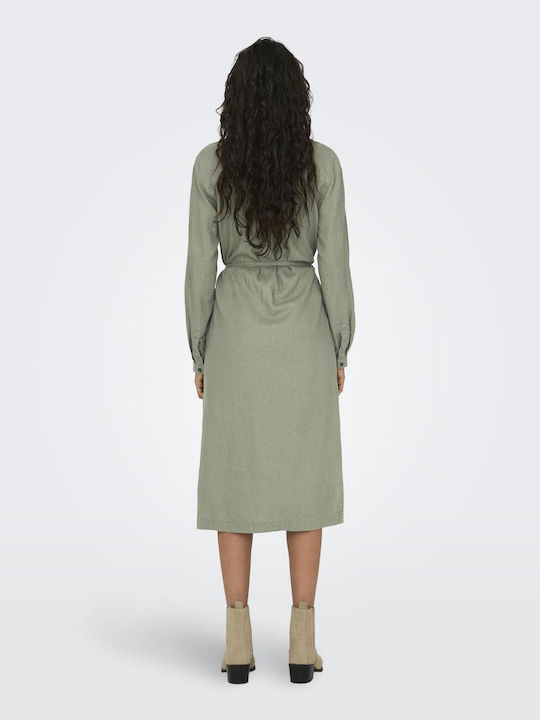 Only Shirt Dress Dress Green