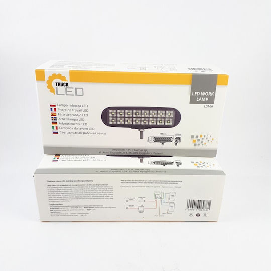 Kamar Προβολέας Αυτοκινήτου σε σχήμα Μπάρας LED 12 / 24V 15W 166cm με Λευκό Φωτισμό 1τμχ