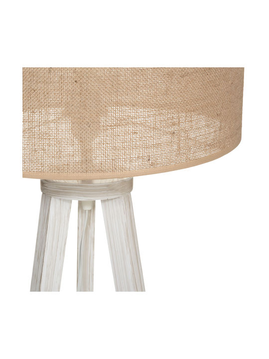 Floor Lamp H185cm. with Socket for Bulb E27 Beige