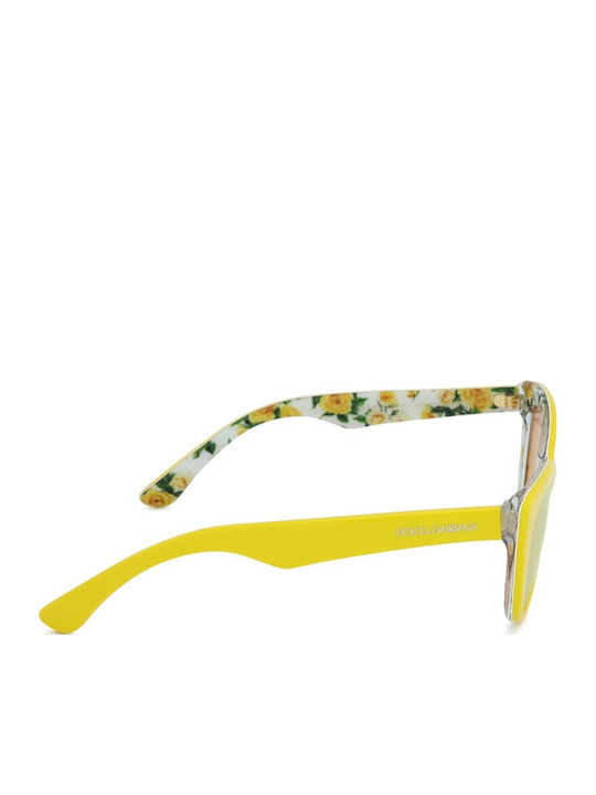 Dolce & Gabbana Cat Eye Kinder-Sonnenbrillen mit Spiegel Gläsern Gelbe