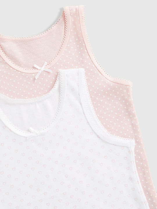 Mothercare Set pentru copii cu maiouri White-Pink 3buc