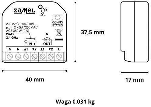 Zamel Smart Switch 2 Καναλιών Wi-Fi (με Ουδέτερο)
