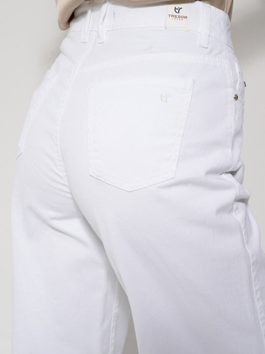 Tresor Women's Fabric Trousers White