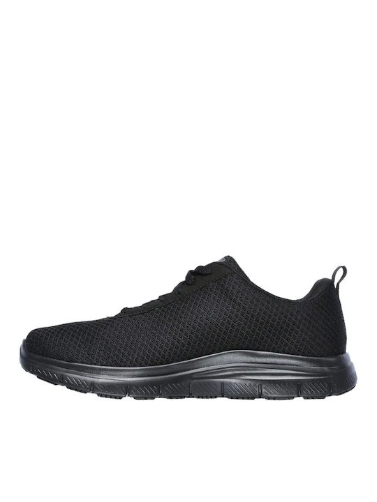 Skechers Lace Up Mesh Ανδρικά Αθλητικά Παπούτσια Μαύρα