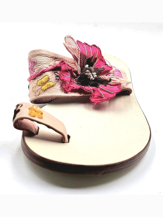 Roxy Qlwsl342/wht Madras Women's Sandals Leather Wooden Sole Pink White Brown Leather Sandals Beadings