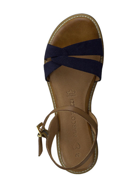 Flache Sandalen für Damen in Blau Farbe