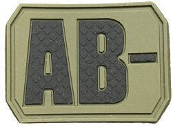 PVC Blood Type Patch Khaki A Negative