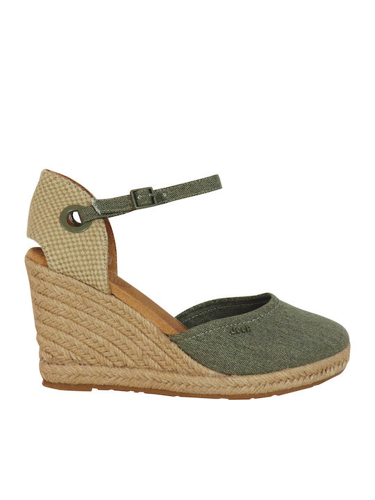 Damenplattformen im Espadrilles-Stil Khaki
