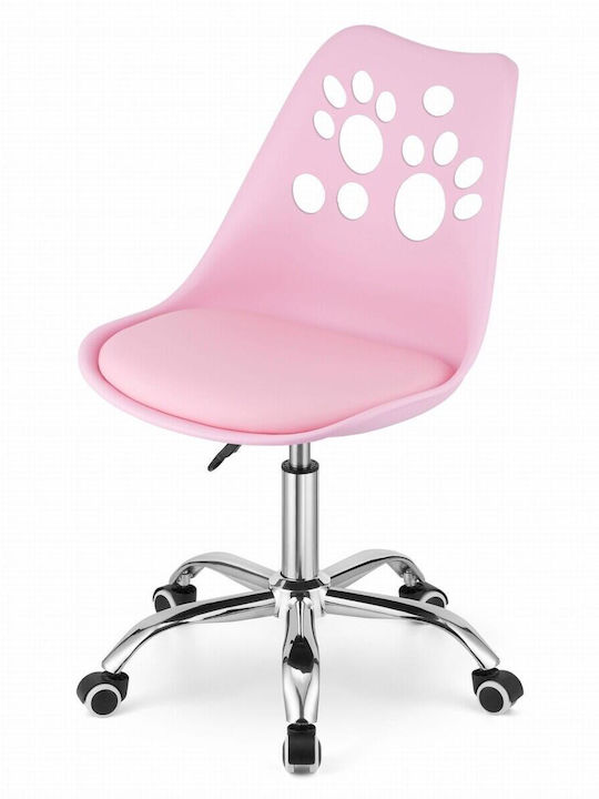 Desk Chair Print Pink 50x57x93.5cm