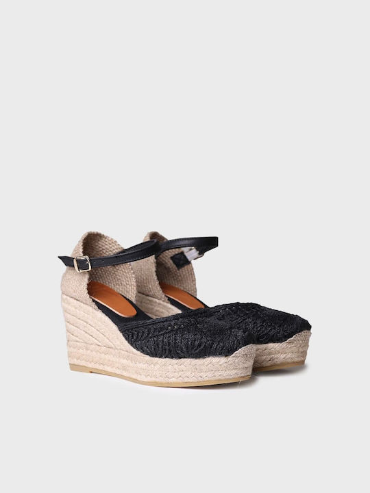 Toni Pons Women's Platform Espadrilles Black